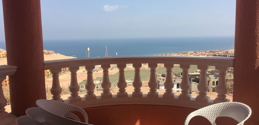 An apartment for sale in Panorama Porto Sokhna with 6 years of installments and fine view overlooking the sea.