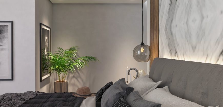 Own an beautiful apartment with open kitchen in Al Shorouk, wonderful view & price.