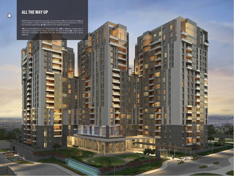 Own an apartment in distinguished location in October, Aeon Towers with 5% dp