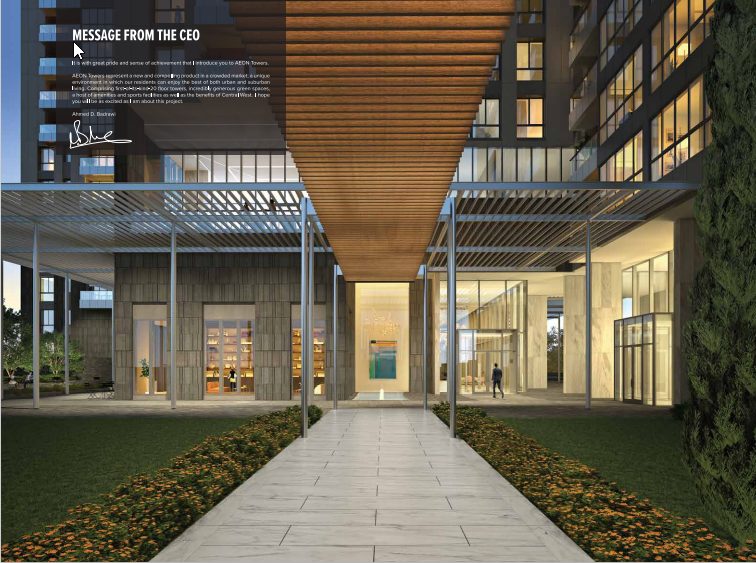 Own an apartment in distinguished location in October, Aeon Towers with 5% dp